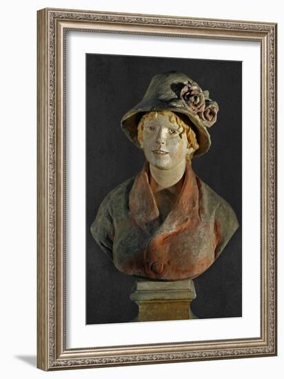 Mme. Aline Renoir, Polychrome Terracotta, in Cooperation with Richard Guino-Pierre-Auguste Renoir-Framed Giclee Print