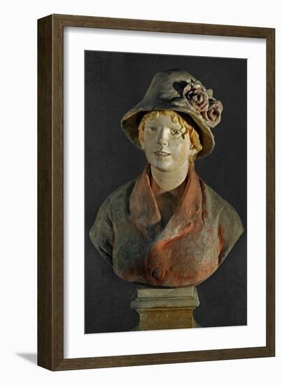 Mme. Aline Renoir, Polychrome Terracotta, in Cooperation with Richard Guino-Pierre-Auguste Renoir-Framed Giclee Print