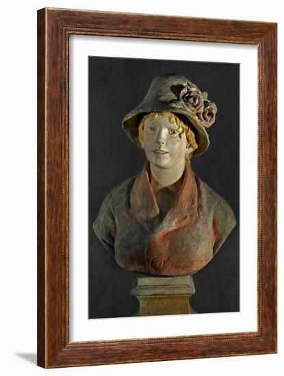 Mme. Aline Renoir, Polychrome Terracotta, in Cooperation with Richard Guino-Pierre-Auguste Renoir-Framed Giclee Print