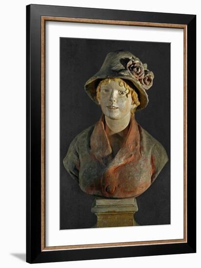 Mme. Aline Renoir, Polychrome Terracotta, in Cooperation with Richard Guino-Pierre-Auguste Renoir-Framed Giclee Print