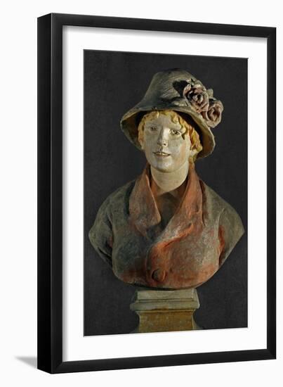 Mme. Aline Renoir, Polychrome Terracotta, in Cooperation with Richard Guino-Pierre-Auguste Renoir-Framed Giclee Print