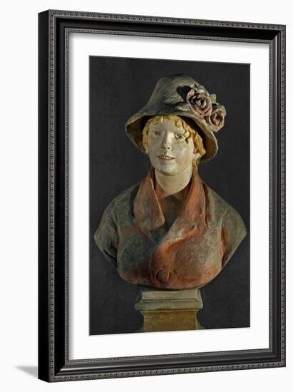 Mme. Aline Renoir, Polychrome Terracotta, in Cooperation with Richard Guino-Pierre-Auguste Renoir-Framed Giclee Print