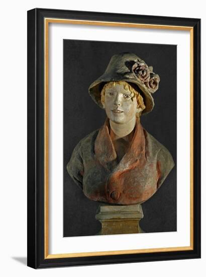 Mme. Aline Renoir, Polychrome Terracotta, in Cooperation with Richard Guino-Pierre-Auguste Renoir-Framed Giclee Print