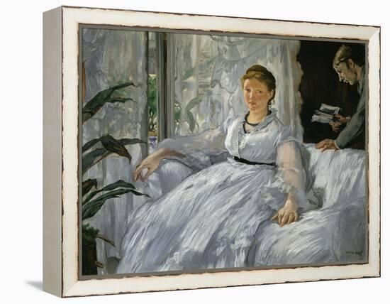 Mme. Edouard Manet (1830-1906) and Her Son, Leon Koella-Leenhoff (1852-1927)-Edouard Manet-Framed Premier Image Canvas