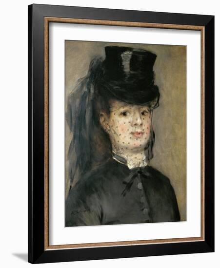 Mme. Henriette Darras, Wife of Capt. Paul Darras, 1873-Pierre-Auguste Renoir-Framed Giclee Print