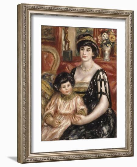 Mme Josse Bernheim-Jeune et son fils Henry-Pierre-Auguste Renoir-Framed Giclee Print
