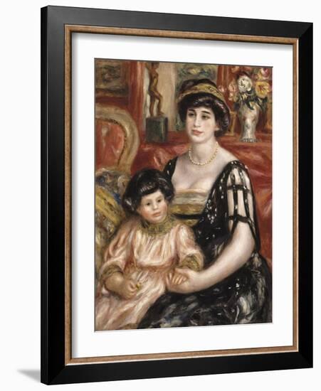 Mme Josse Bernheim-Jeune et son fils Henry-Pierre-Auguste Renoir-Framed Giclee Print