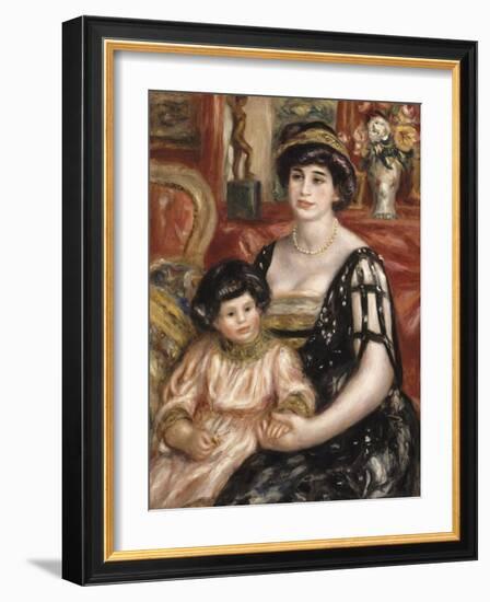 Mme Josse Bernheim-Jeune et son fils Henry-Pierre-Auguste Renoir-Framed Giclee Print