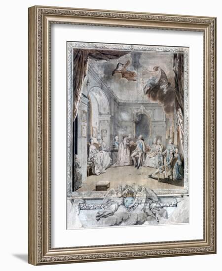 Mme Louise Saying Good-Bye to Her Son, 1772-Jean-Michel Moreau-Framed Giclee Print