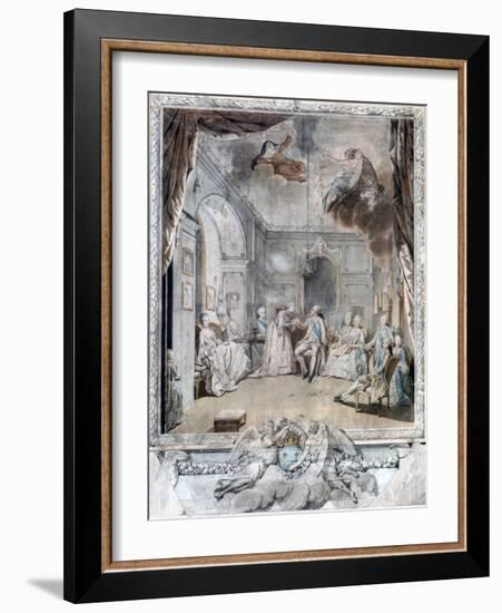 Mme Louise Saying Good-Bye to Her Son, 1772-Jean-Michel Moreau-Framed Giclee Print