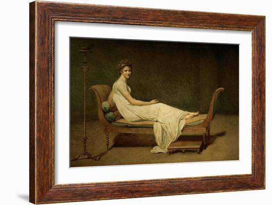 Mme. Recamier (1777-1849), 1780-Jacques-Louis David-Framed Giclee Print