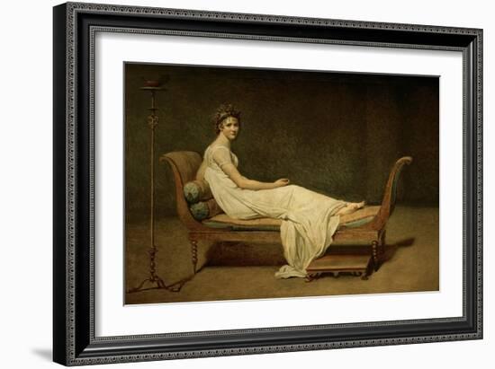 Mme. Recamier (1777-1849), 1780-Jacques-Louis David-Framed Giclee Print