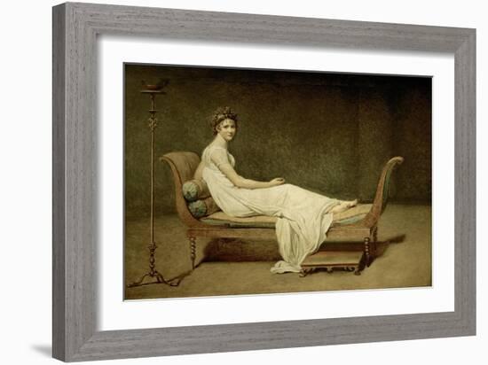 Mme Recamier nee Julie Bernard (1777-1849)-Jacques Louis David-Framed Giclee Print