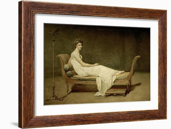 Mme Recamier nee Julie Bernard (1777-1849)-Jacques Louis David-Framed Giclee Print