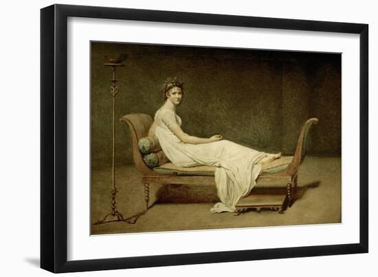 Mme Recamier nee Julie Bernard (1777-1849)-Jacques Louis David-Framed Giclee Print