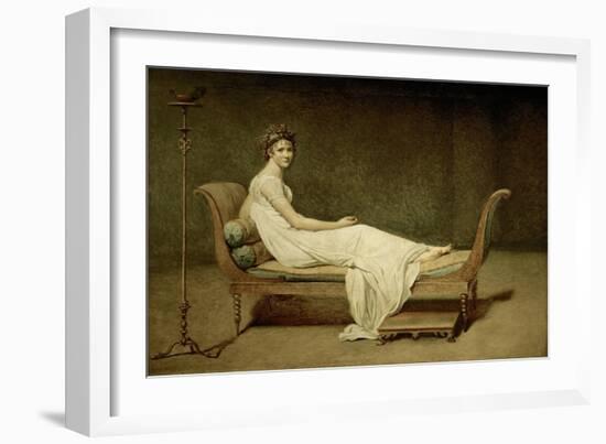 Mme Recamier nee Julie Bernard (1777-1849)-Jacques Louis David-Framed Giclee Print