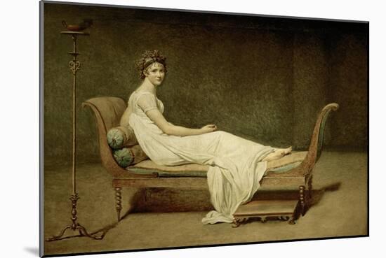 Mme Recamier nee Julie Bernard (1777-1849)-Jacques Louis David-Mounted Giclee Print
