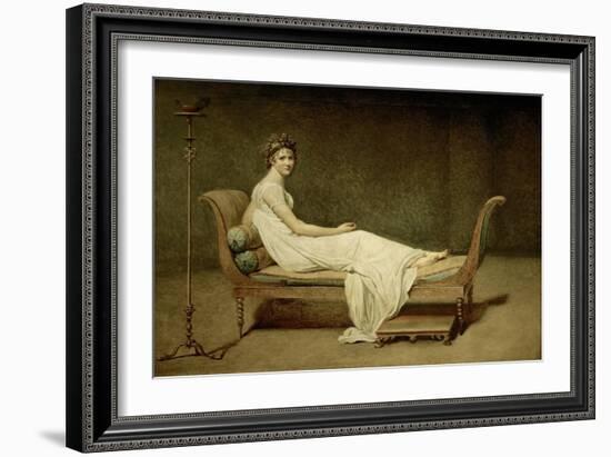 Mme Recamier nee Julie Bernard (1777-1849)-Jacques Louis David-Framed Giclee Print