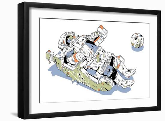 MMU and Moon-HR-FM-Framed Art Print