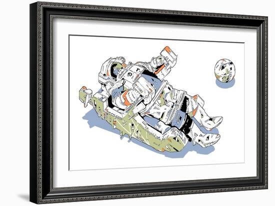 MMU and Moon-HR-FM-Framed Art Print