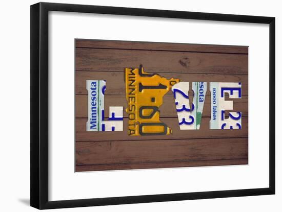 MN State Love-Design Turnpike-Framed Giclee Print