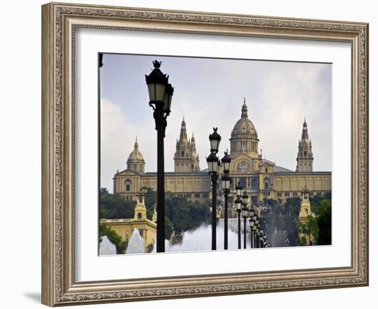 Mnac (National Art Museum of Catalonia) Montjuic, Barcelona; Catalonia; Spain-Carlos Sanchez Pereyra-Framed Photographic Print