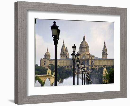 Mnac (National Art Museum of Catalonia) Montjuic, Barcelona; Catalonia; Spain-Carlos Sanchez Pereyra-Framed Photographic Print