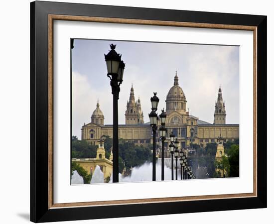 Mnac (National Art Museum of Catalonia) Montjuic, Barcelona; Catalonia; Spain-Carlos Sanchez Pereyra-Framed Photographic Print