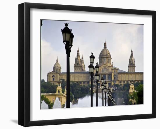 Mnac (National Art Museum of Catalonia) Montjuic, Barcelona; Catalonia; Spain-Carlos Sanchez Pereyra-Framed Photographic Print