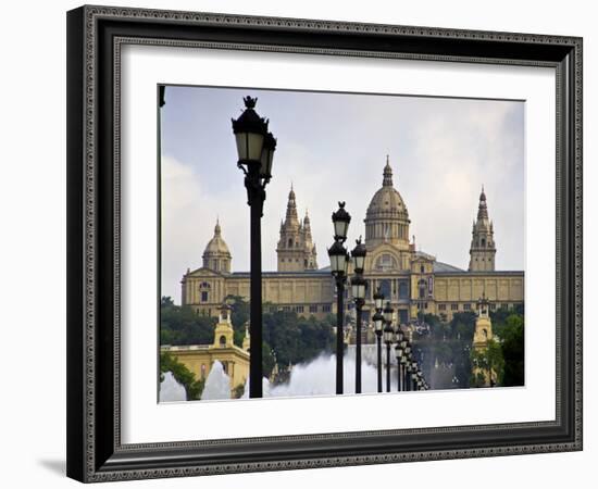 Mnac (National Art Museum of Catalonia) Montjuic, Barcelona; Catalonia; Spain-Carlos Sanchez Pereyra-Framed Photographic Print