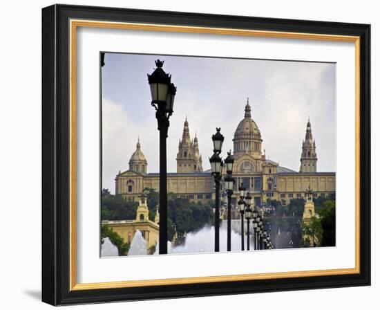 Mnac (National Art Museum of Catalonia) Montjuic, Barcelona; Catalonia; Spain-Carlos Sanchez Pereyra-Framed Photographic Print