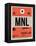 MNL Manila Luggage Tag I-NaxArt-Framed Stretched Canvas