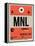 MNL Manila Luggage Tag I-NaxArt-Framed Stretched Canvas