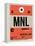 MNL Manila Luggage Tag I-NaxArt-Framed Stretched Canvas