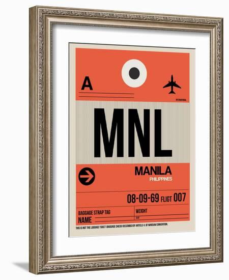 MNL Manila Luggage Tag I-NaxArt-Framed Art Print