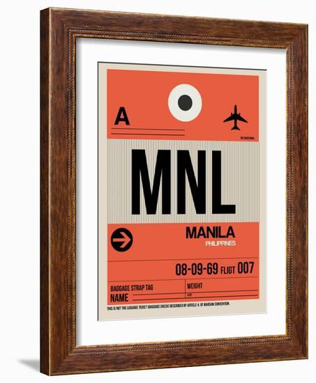 MNL Manila Luggage Tag I-NaxArt-Framed Art Print