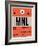 MNL Manila Luggage Tag I-NaxArt-Framed Art Print