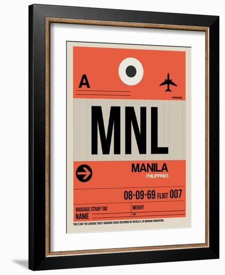 MNL Manila Luggage Tag I-NaxArt-Framed Art Print