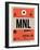 MNL Manila Luggage Tag I-NaxArt-Framed Art Print