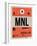 MNL Manila Luggage Tag I-NaxArt-Framed Art Print