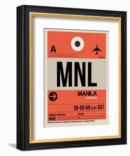 MNL Manila Luggage Tag I-NaxArt-Framed Premium Giclee Print