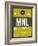 MNL Manila Luggage Tag II-NaxArt-Framed Art Print