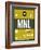 MNL Manila Luggage Tag II-NaxArt-Framed Art Print