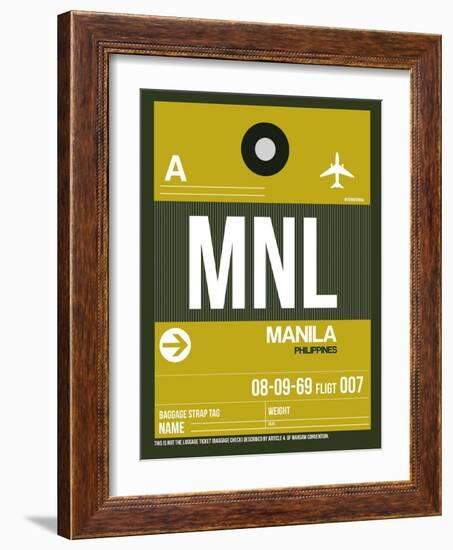 MNL Manila Luggage Tag II-NaxArt-Framed Art Print