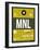 MNL Manila Luggage Tag II-NaxArt-Framed Art Print