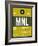 MNL Manila Luggage Tag II-NaxArt-Framed Art Print