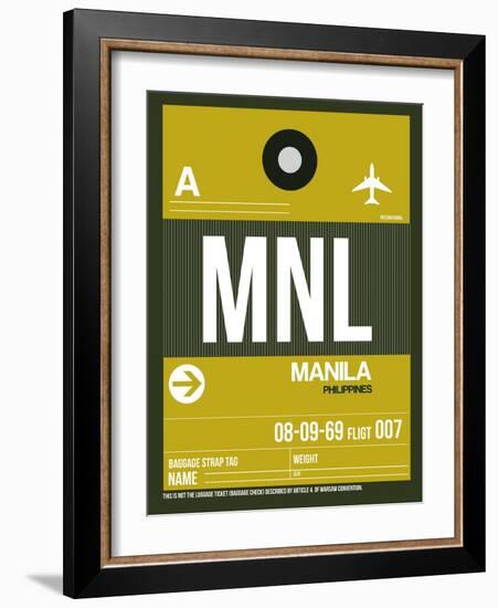 MNL Manila Luggage Tag II-NaxArt-Framed Art Print