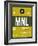 MNL Manila Luggage Tag II-NaxArt-Framed Art Print