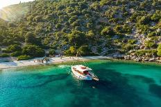 Scenic View of Emplisi Beach, Picturesque Stony Beach in a Secluded Bay, with Clear Waters Popular-MNStudio-Photographic Print