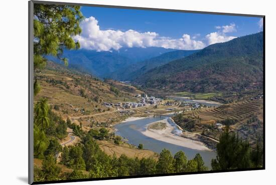 Mo Chhu and Pho Chhu River Through Punakha, Bhutan-Michael Runkel-Mounted Photographic Print